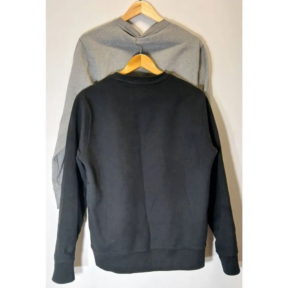 Levis mens small gray and black sweatshirt lot of 2 crewneck pullover